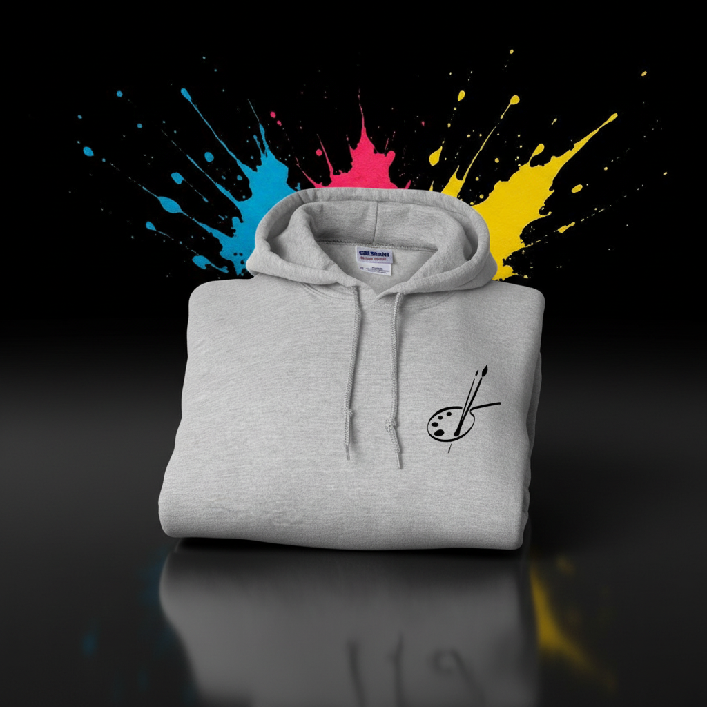 Painted Pieces embroidered logo on grey hoodie