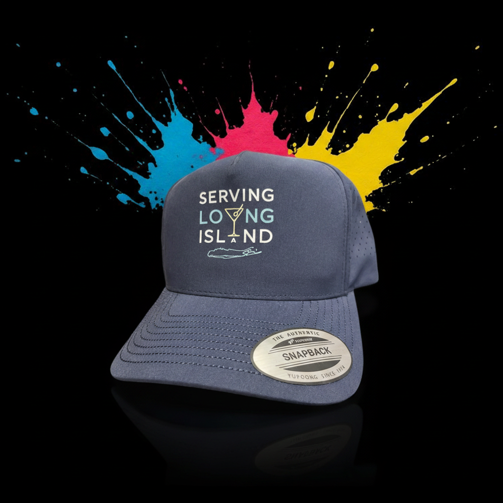 Serving Loving Island embroidered hat with brand tag